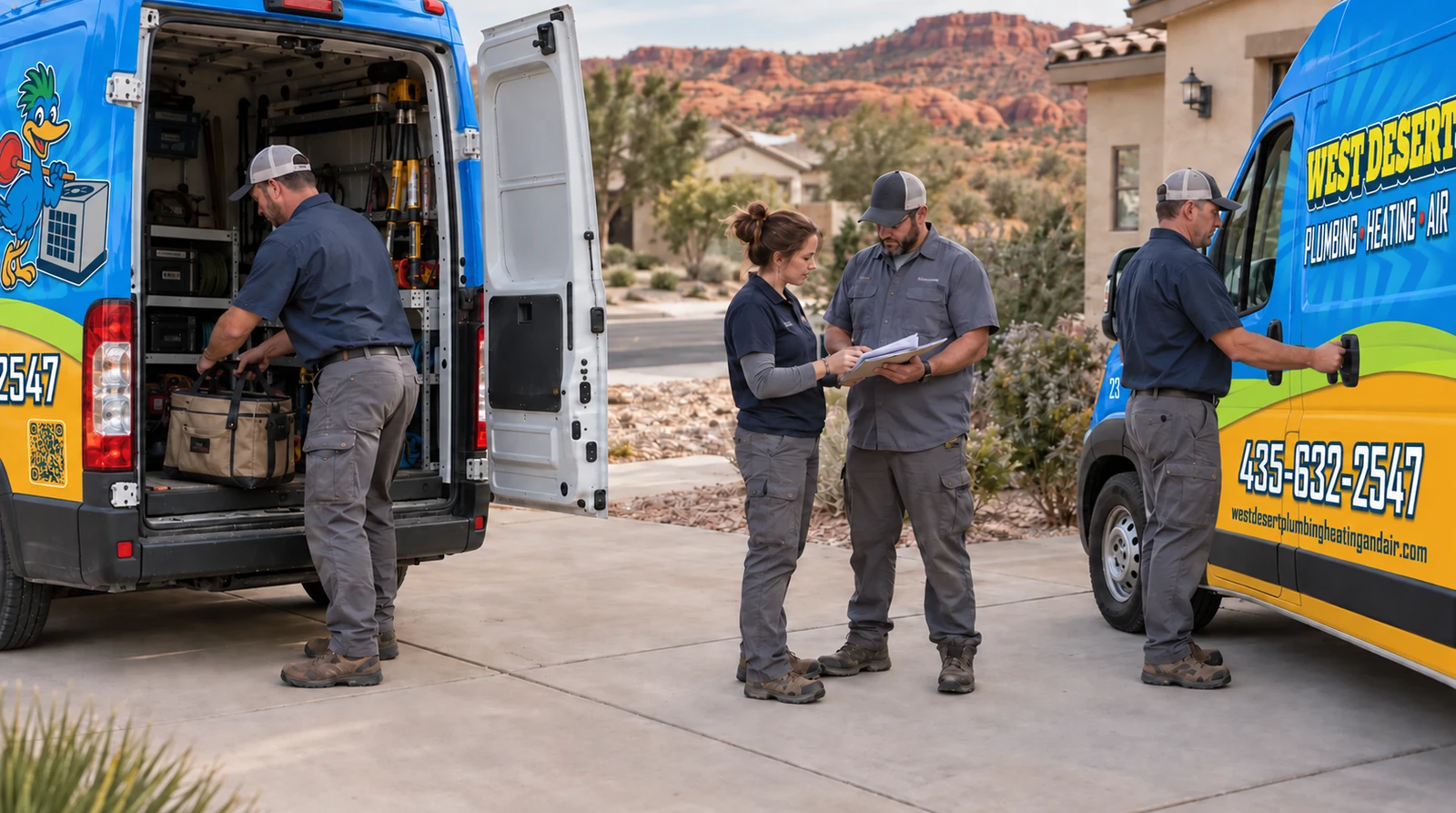 West Desert plumbing and HVAC team serving Washington County